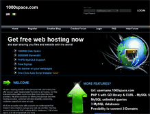 Tablet Screenshot of 1000space.com